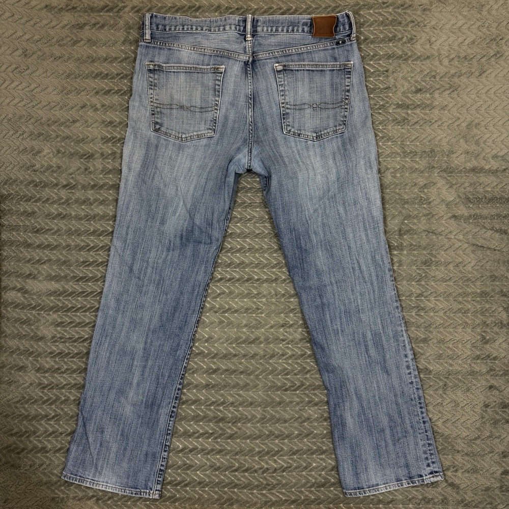 Lucky Brand 361 Straight Jeans Men 36x34/Fit 36x32 Medium Wash Faded Distressed - Picture 15 of 16